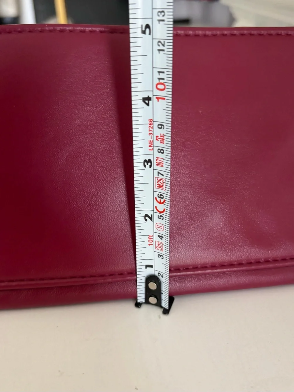 Neiman Marcus Burgundy Faux Leather Tote Bag
